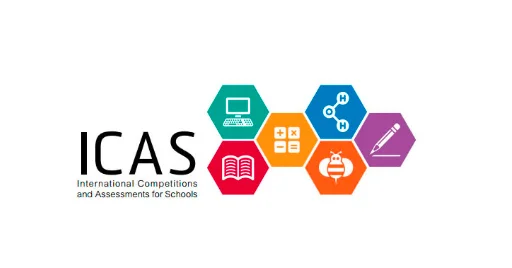 ICAS Assessments logo and subject icons